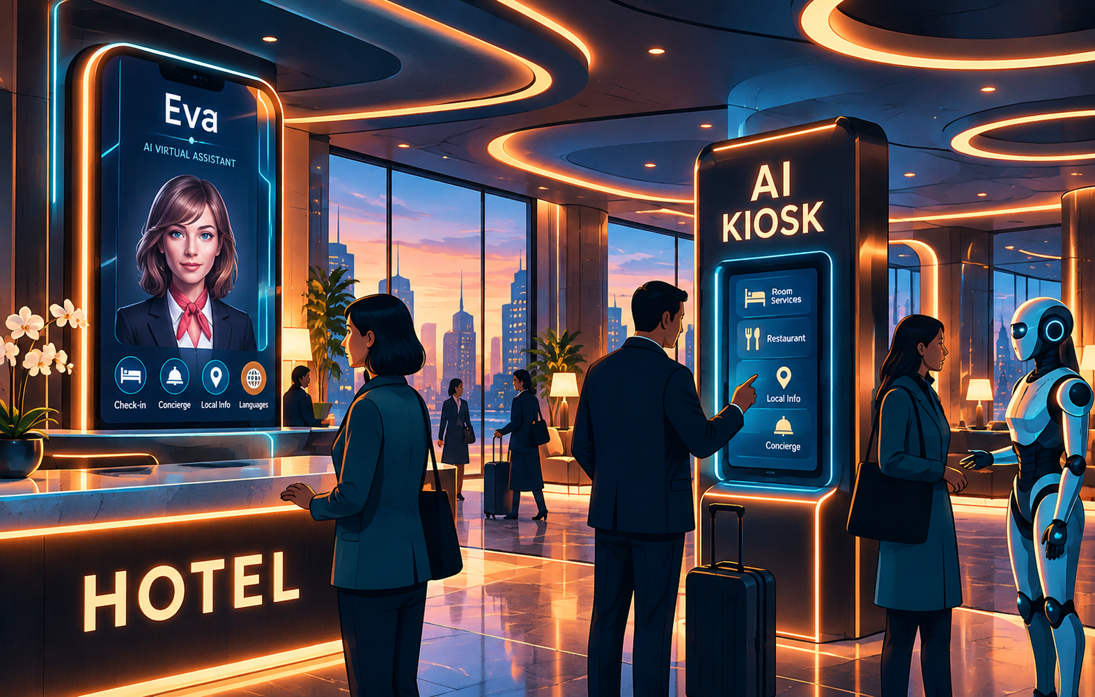 Eva AI-powered interactive kiosk